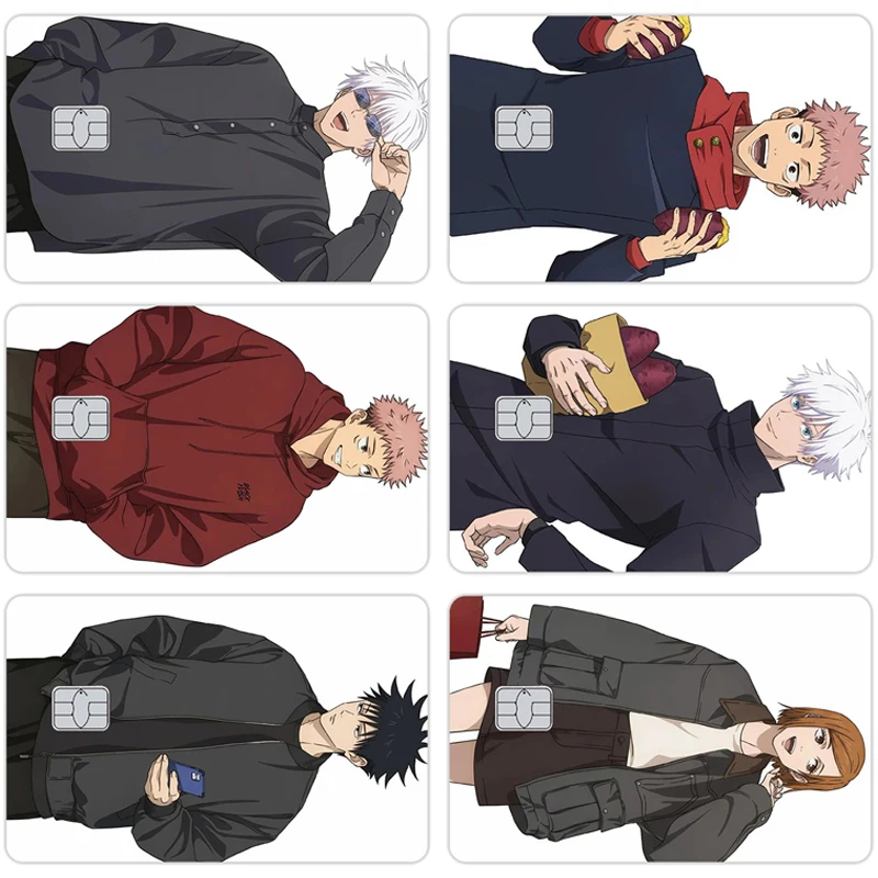 Satoru Gojo Yuji Itadori JujutsuKaisen Anime Cartoon Matte Bank Debit Card Sticker Decoration Accessories Daily Accessory Gift