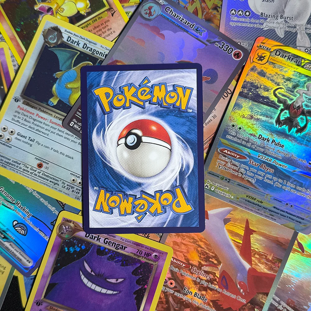 PTCG-S Proxy Card Neo Team Rocket Dark Charizard Gengar Dragonite Pikachu Lugia Mew Ex Games Ganzes Set PKM-Karten