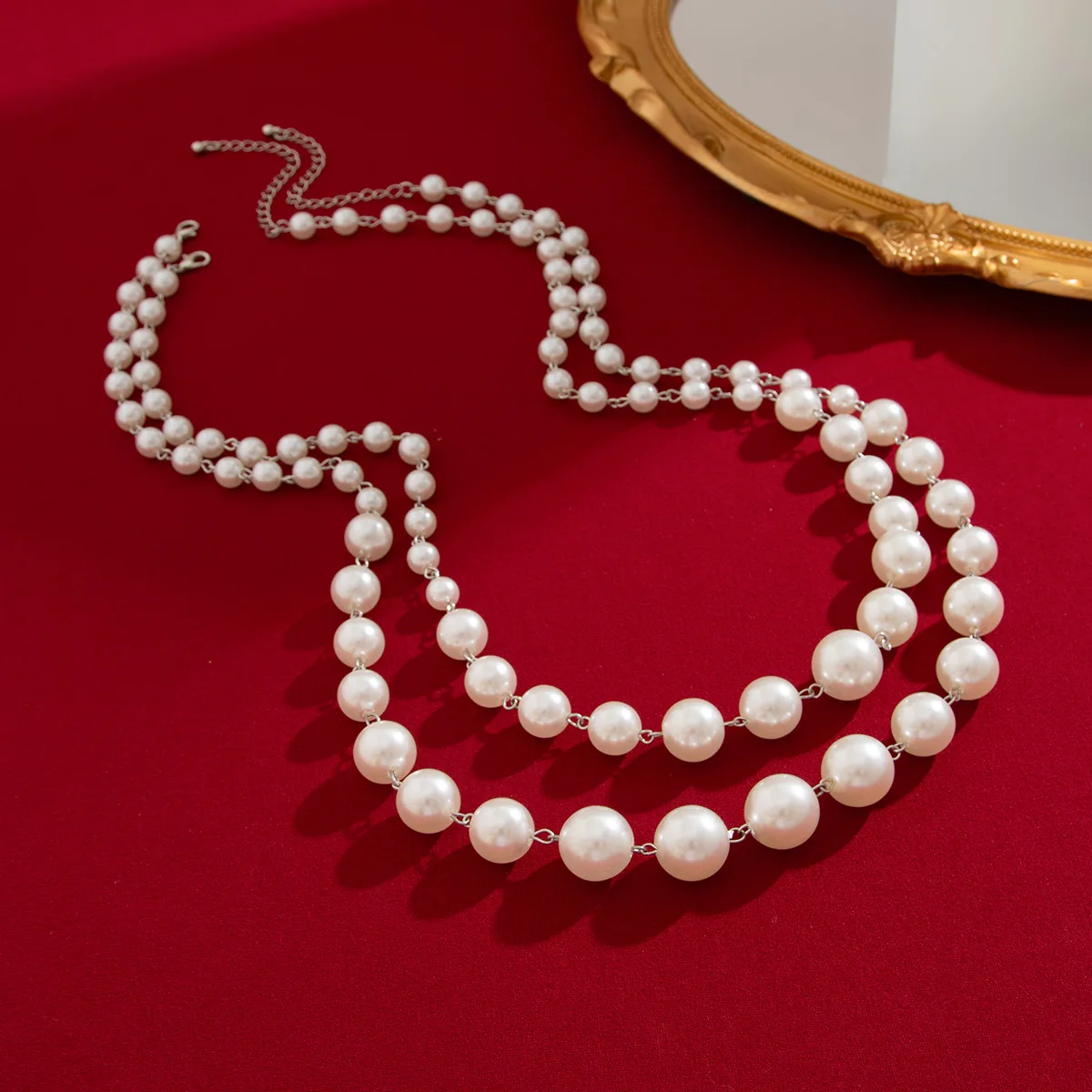 Boho Pearl Imitacja Ręcznie Tkany Naszyjnik Kobiety 2024 Wielowarstwowy Słodki Długi Sweter Dziewczyny Modny Urok Biżuteria Urodzinowa — zdjęcie 4