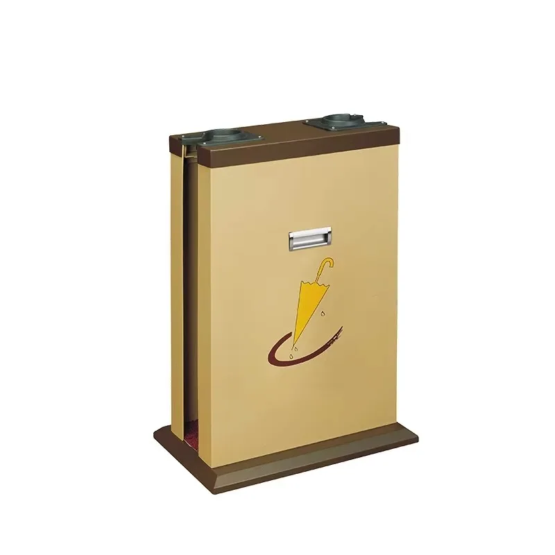 Silver Apricot Dual Chute Automatic Wet Umbrella Bagging Machine Double Slot Umbrella Wrapping Machine