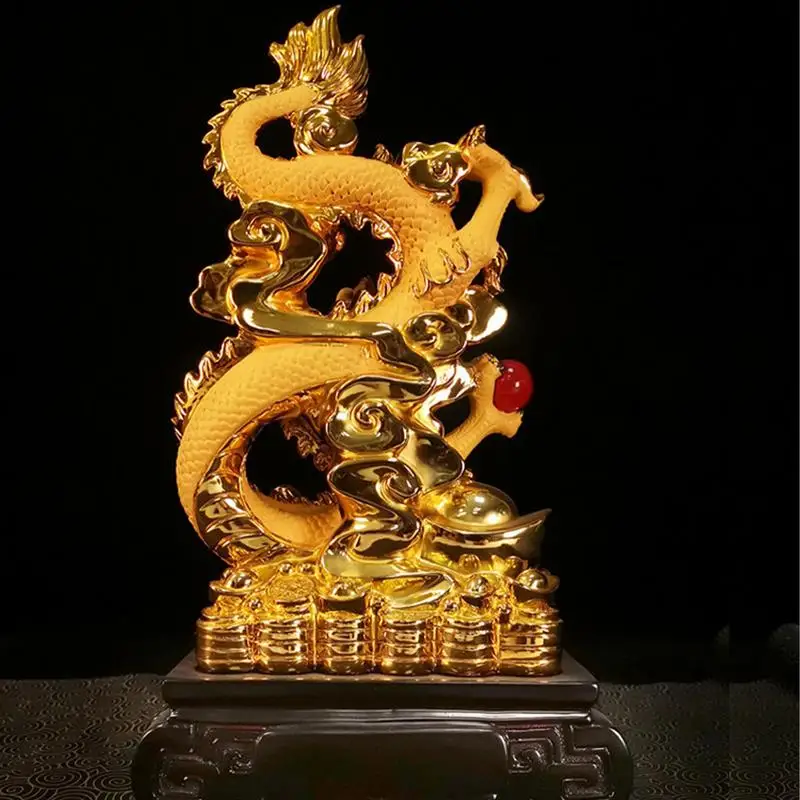 

Feng Shui Golden Statue 2024 Chinese New Year Dragon Symbol Of Fortune And Auspiciousness Dragon Year Golden Resin Collectible