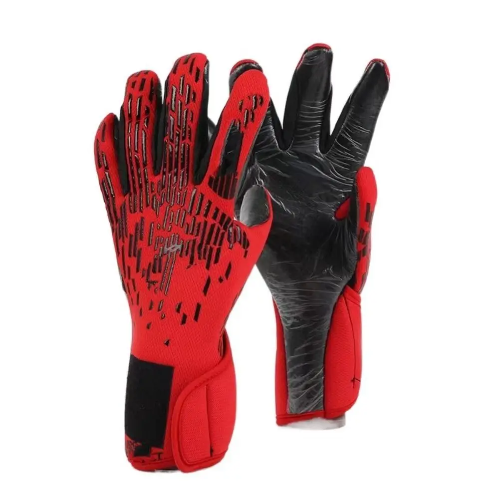 Anti-Slip Goalie Gloves Finger Protection Cushioning Latex Gloves Antiskid Breathable Soccer Goalkeeper Gloves Play Football