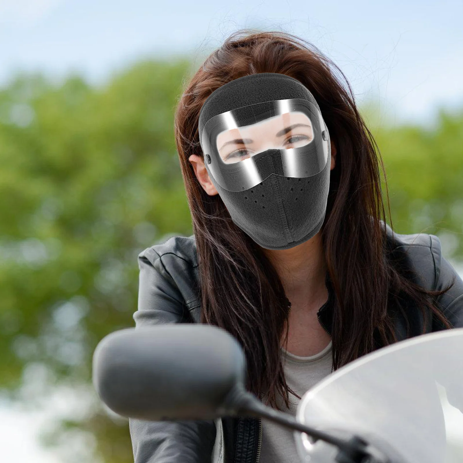 قناع وجه حراري شتوي لركوب الدراجات سميك لكامل الوجه بالاكلافا لحماية الأذن للدراجات النارية والطقس البارد قناع للتزلج للرجال