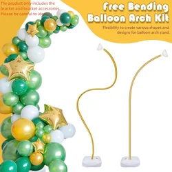 1PCS Gold/White Arch with Base Free Bending Stand Arch Frame Wedding Birthday Holiday Party Background Decoration DIY Supplies