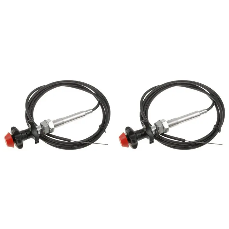 

Superior-2Pcs 10FT Heavy Duty Vernier Locking Throttle Cable 55204 VCGTX10 Truck Equipment