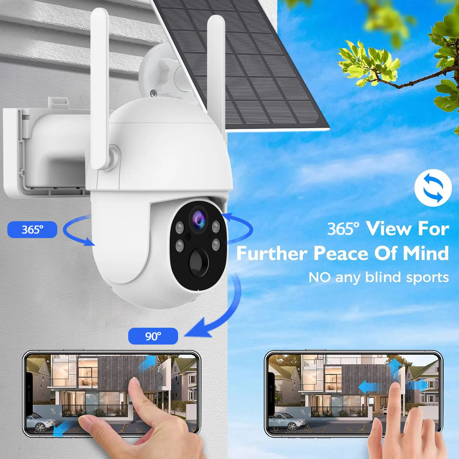 Tuya Solar 4G Security Camera with Lifetime Data 5MP Full Color Night VisionPTZ PIR Detection IP66 Waterproof (wireless Outdoor)