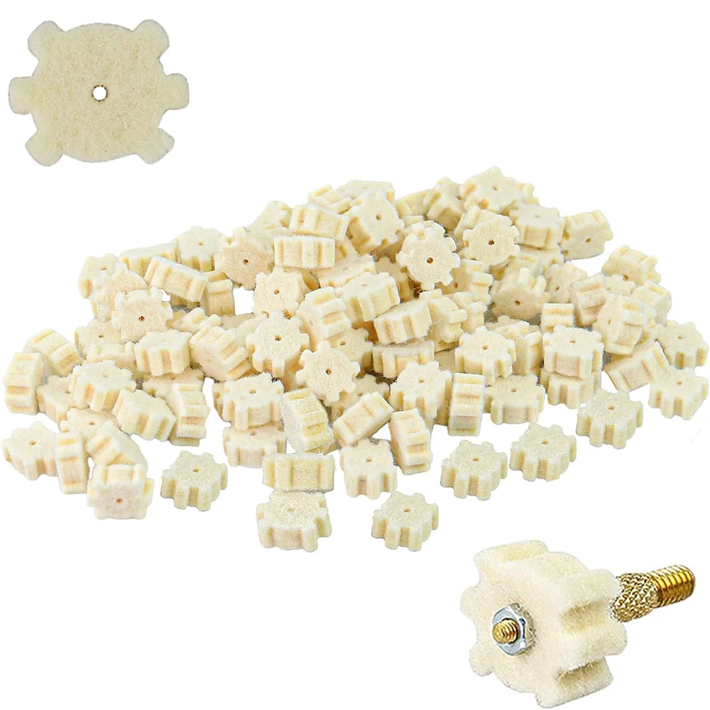 

Универсальные войлочные подушечки для чистки камеры пистолета и крепления в форме звезды с адаптером для фитинга с наружной резьбой 8-32, гранулы для чистки