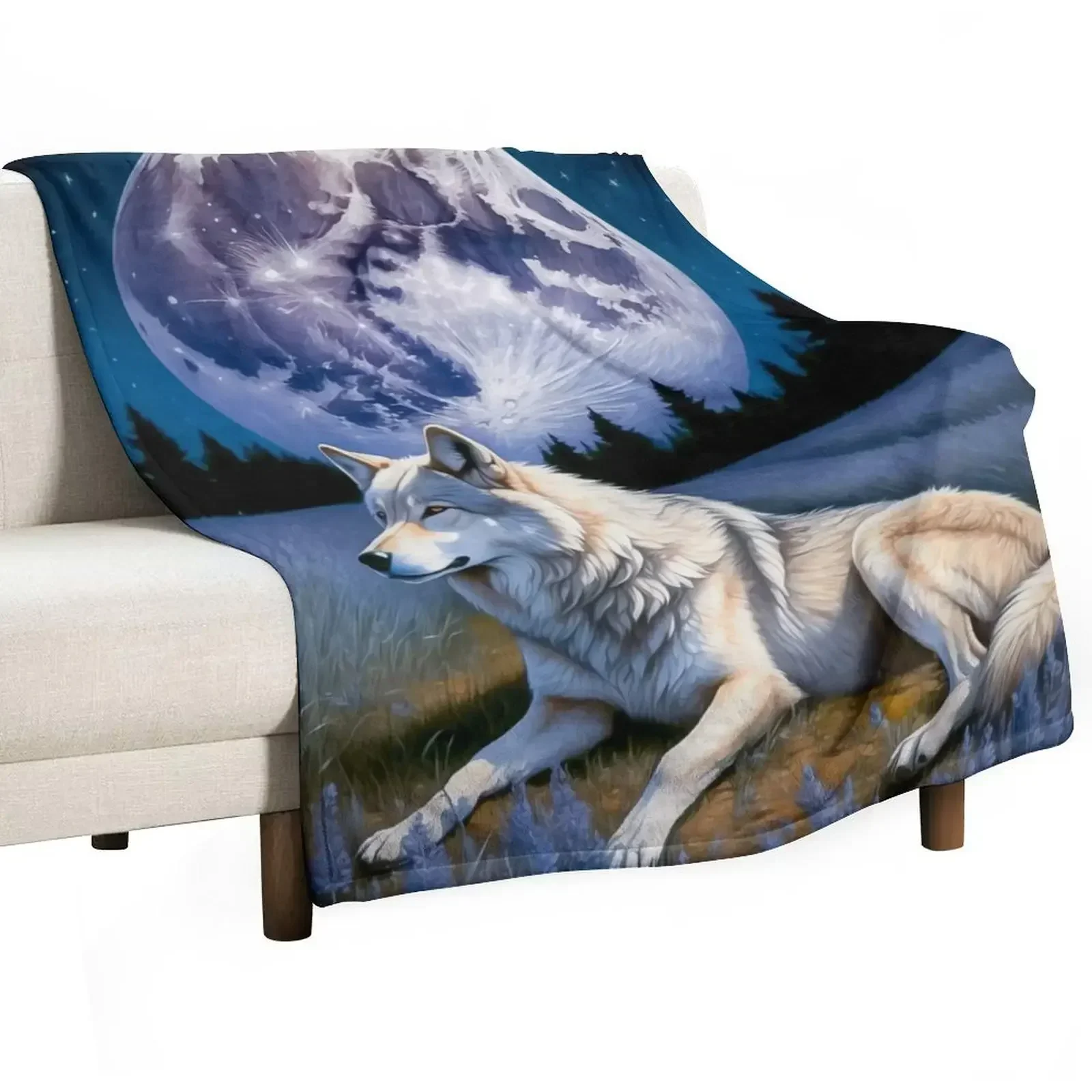 Eyes of the Wild: A Wolf's Wisdom Throw Blanket wednesday For Decorative Sofa Single Bed covers Heavy Blankets