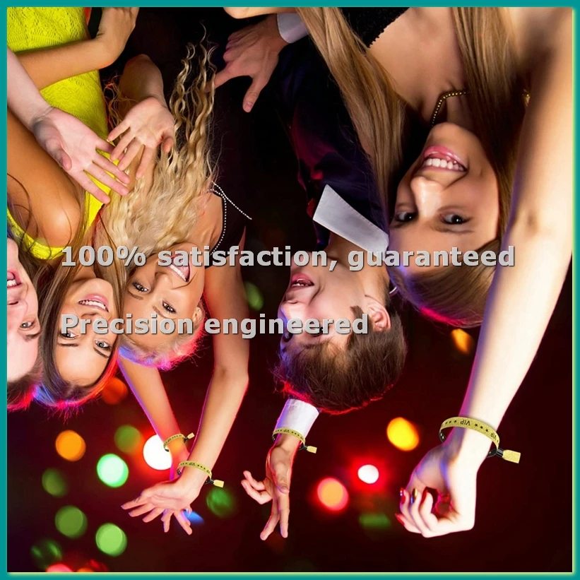 

100 Pack VIP Cloth Event Wristband, Solid Color Cloth Wristbands, Color Wristbands for Activities, Parties ( Gold)-TCES