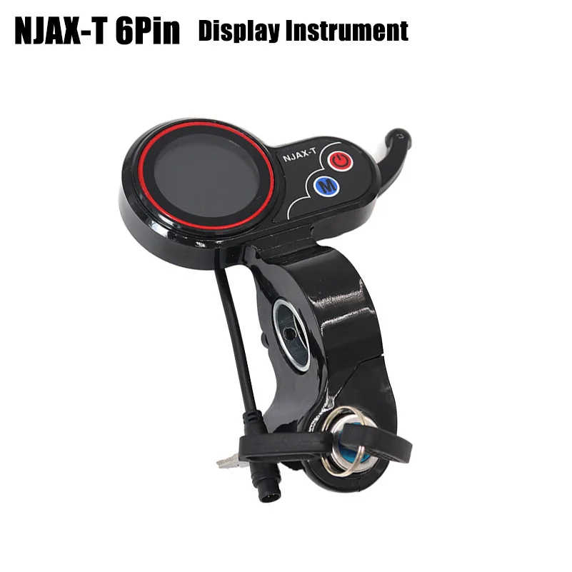 

NJAX-T 48V 6 Pin Dashboard Throttle For Zero 8 9 10 8X 10X 11X Kugoo M4 Electric Scooter LED Display Instrument With Key