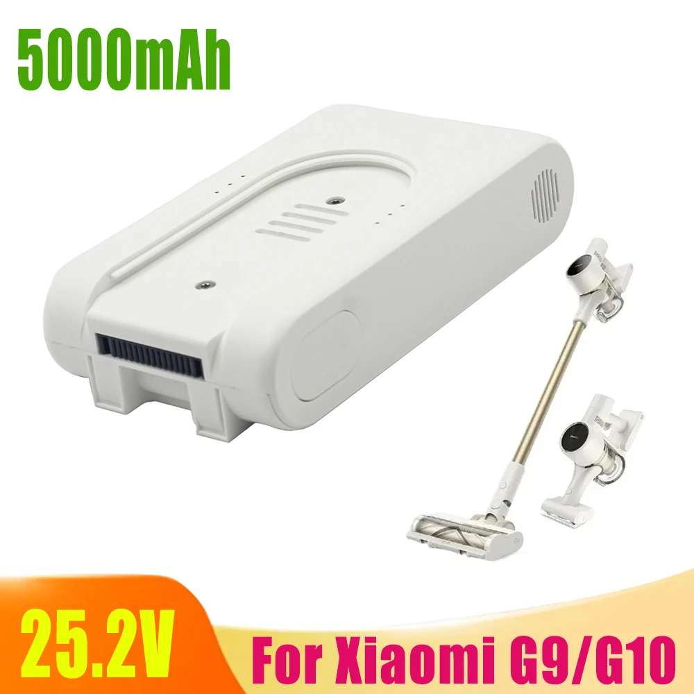 

25.2V 4000mAh Rechargeable Lithium-Ion Battery Pack for Xiaomi Mijia G9/G10/1S /R10 Wireless Vacuum Cleaner 5000mAh Accessories