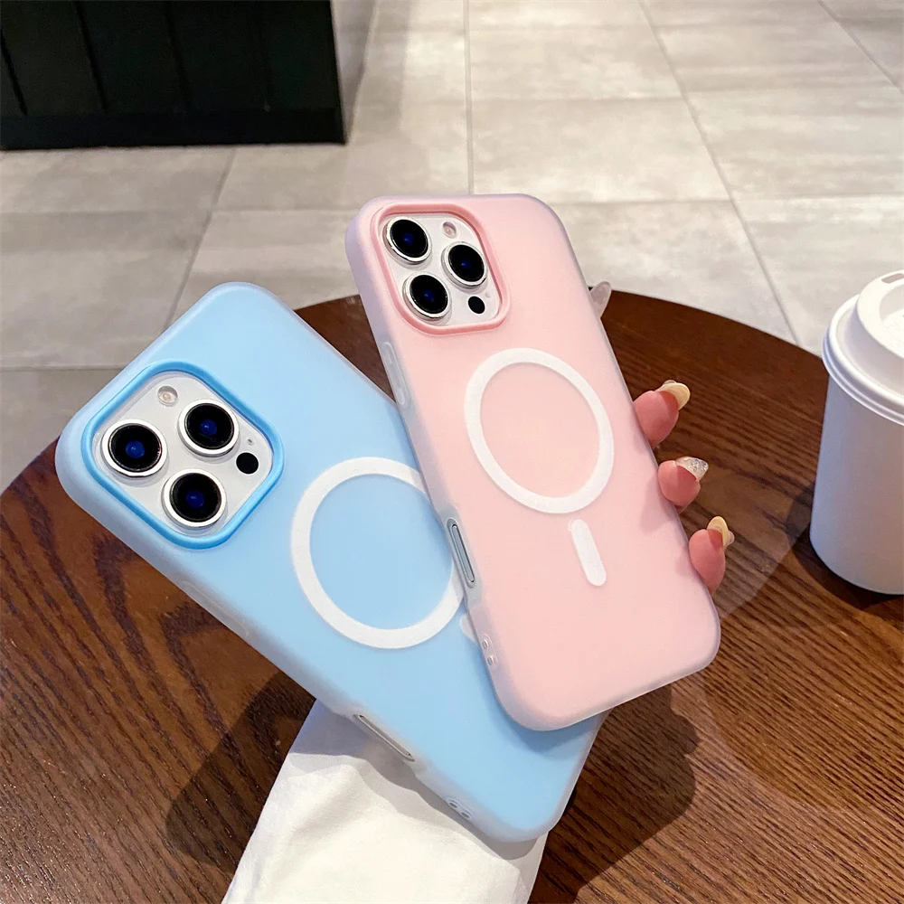 الفاخرة كاندي Magsafe اللاسلكية تهمة ماتي الحال بالنسبة آيفون 17Air 11 12 13 14 15 16 17 برو ماكس زائد المصد المغناطيسي حالات غطاء