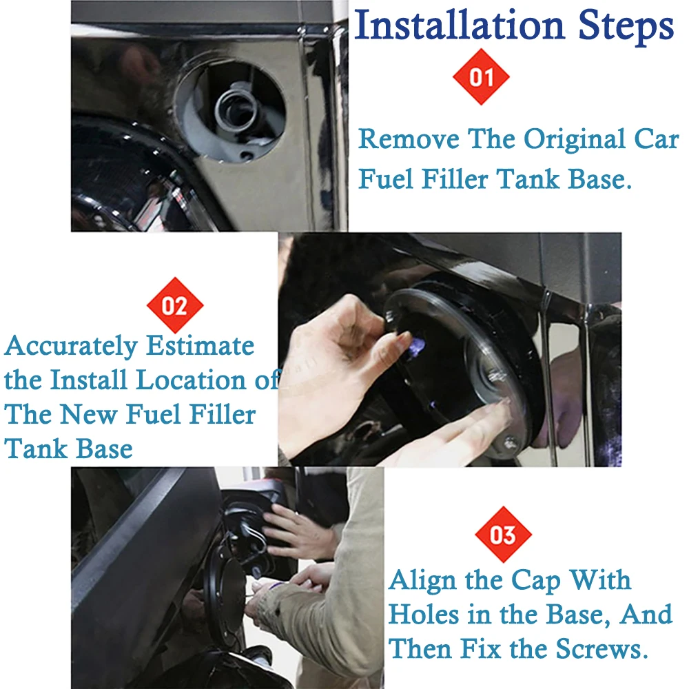 Car Rear Fuel Tank Decoration Cap Protector Cover for Jeep Wrangler JK 2007 2008 2009 2010 2011 2012-2017 Exterior Accessories