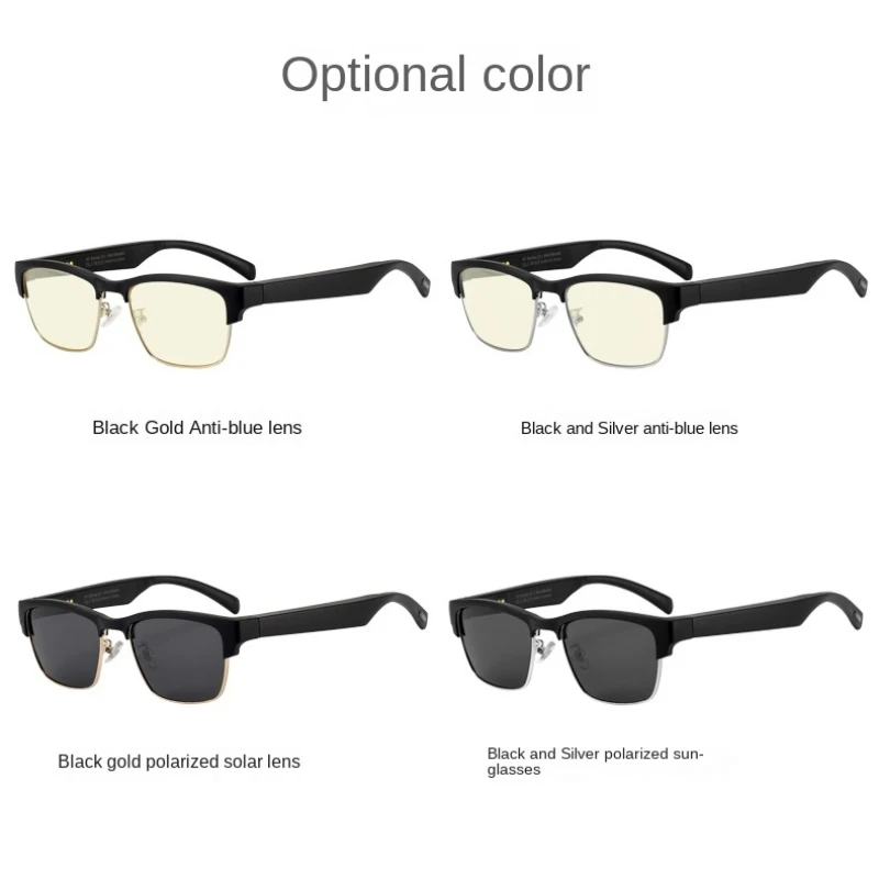 KY02Smartglasses Open Air Conduction Bluetooth Sunglasses Music Call EarPhones Handsfree Headphons Anti Blue Light Glasses Frame