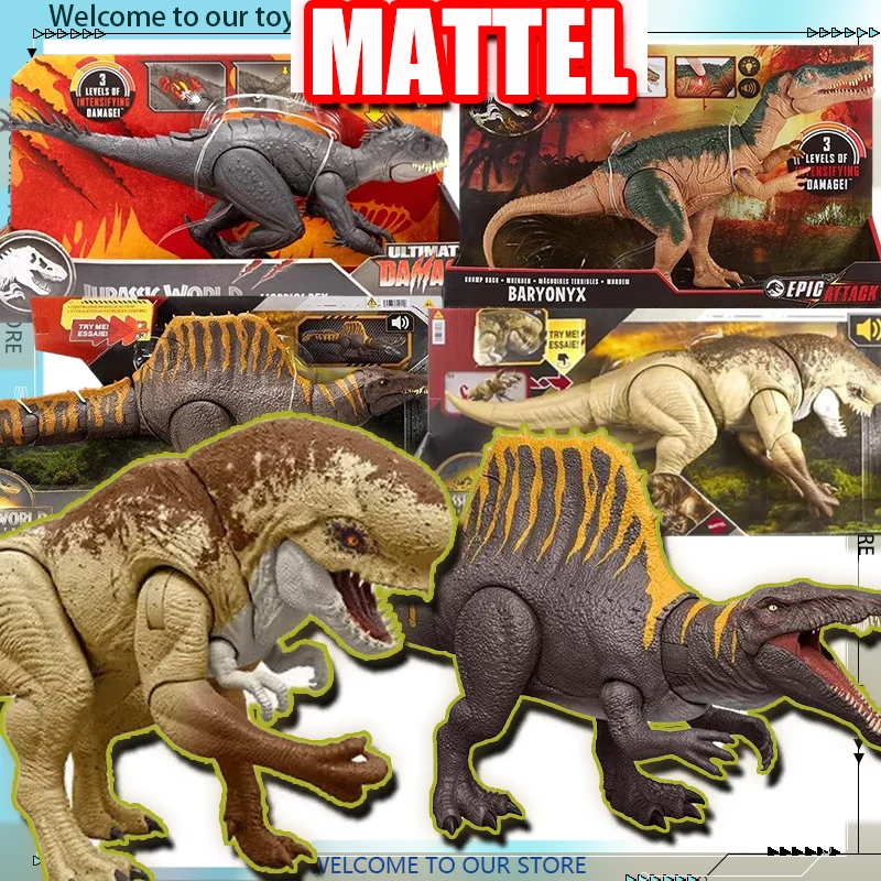 

In Stock Jurassic World Dinosaurs Toys Scorpion Tyrannosaurus Glowing Roaring Action Figure Children Kid Toys Kids Birthday Gift