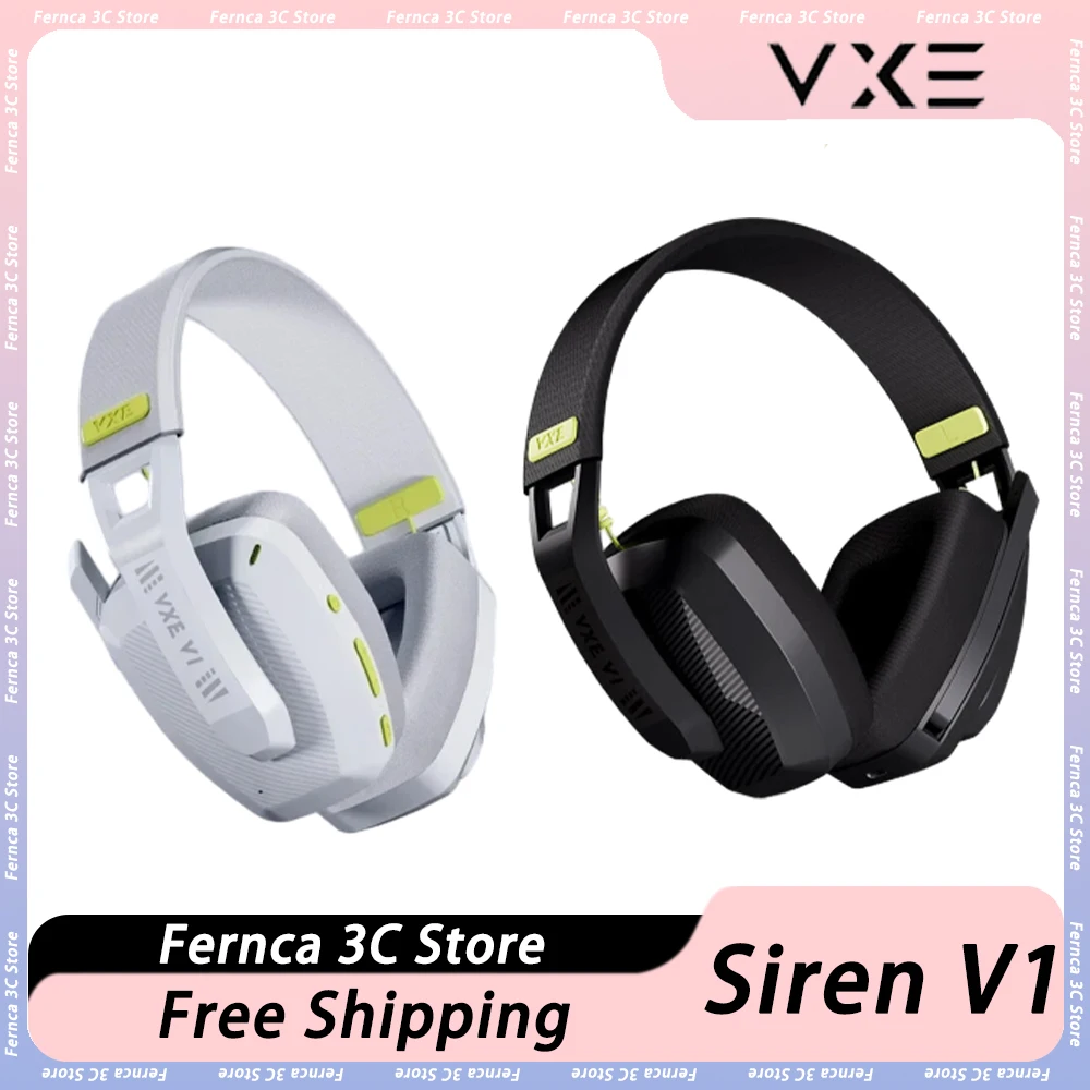 

VGN VXE Siren V1 Two Mode Headset Wireless Bluetooth 5.3 Low Latency FPS Gaming Headset Earphone Light Weight Pc Gamer Office