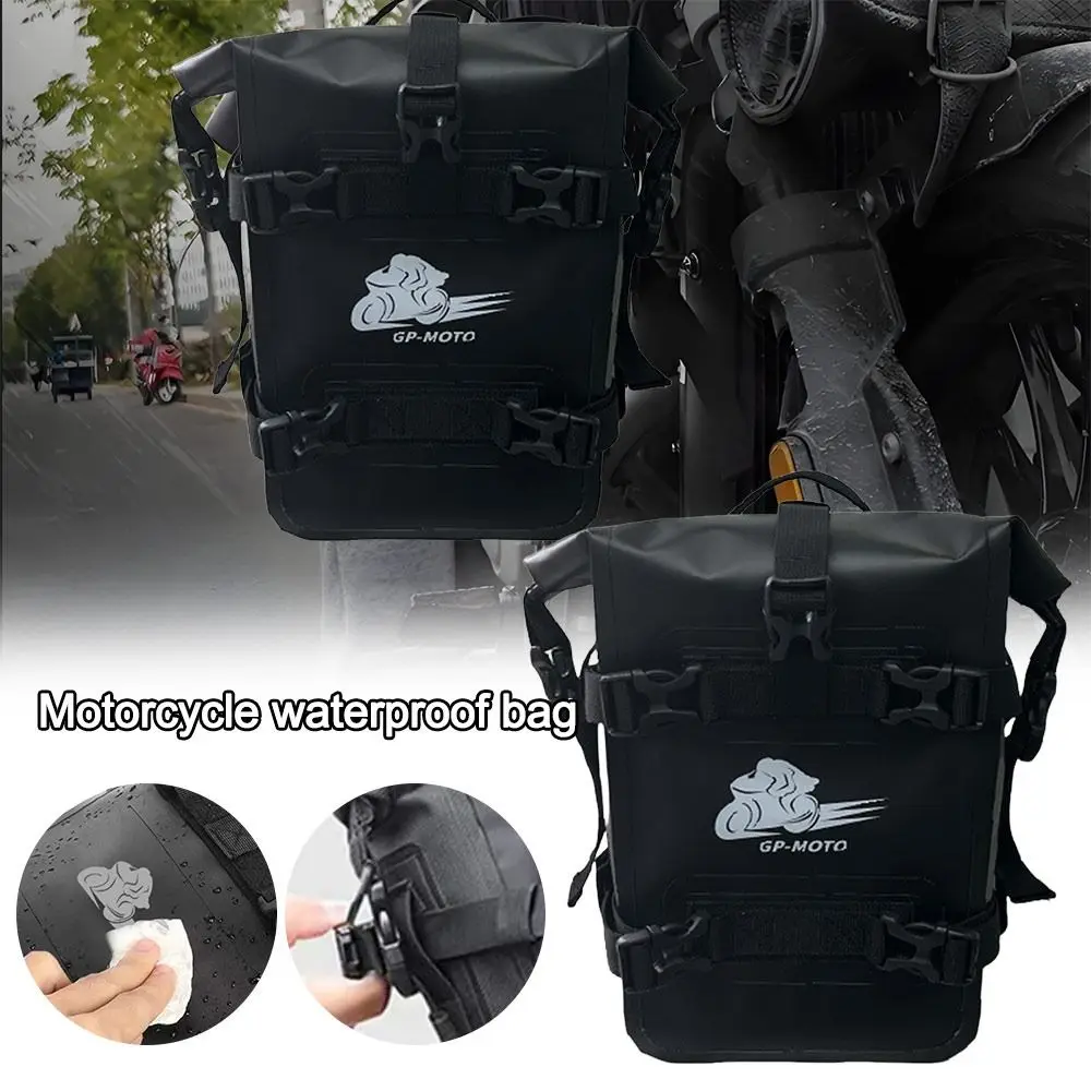 

PVC Motorcycle Bumper Bag Waterproof Large Capacity Protective Bar Side Bag Black Scratch proof Motorcycle Frame Crash Bars