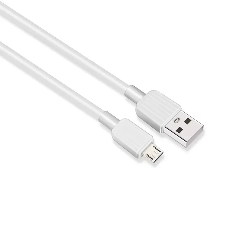 【From China】0.9m White PVC Braided 4-Core USB-A Micro-USB Charging Cable OD3.5mm Diameter Data Pure Copper 5A Fast Charging for
