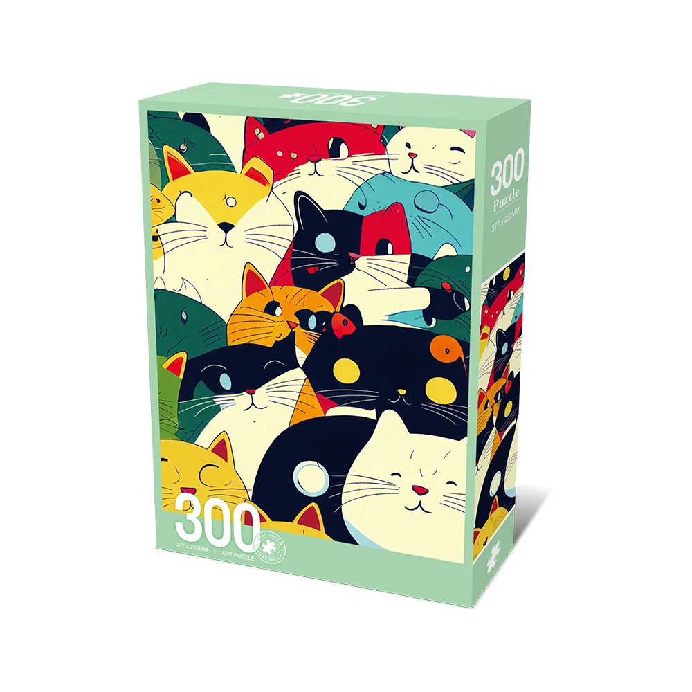 Legpuzzels voor volwassenen/kinderen 300-delige groep Schattige katten Legpuzzels Families Games Speelgoed voor thuis Kunstdecorpuzzels 15 "x 10"
