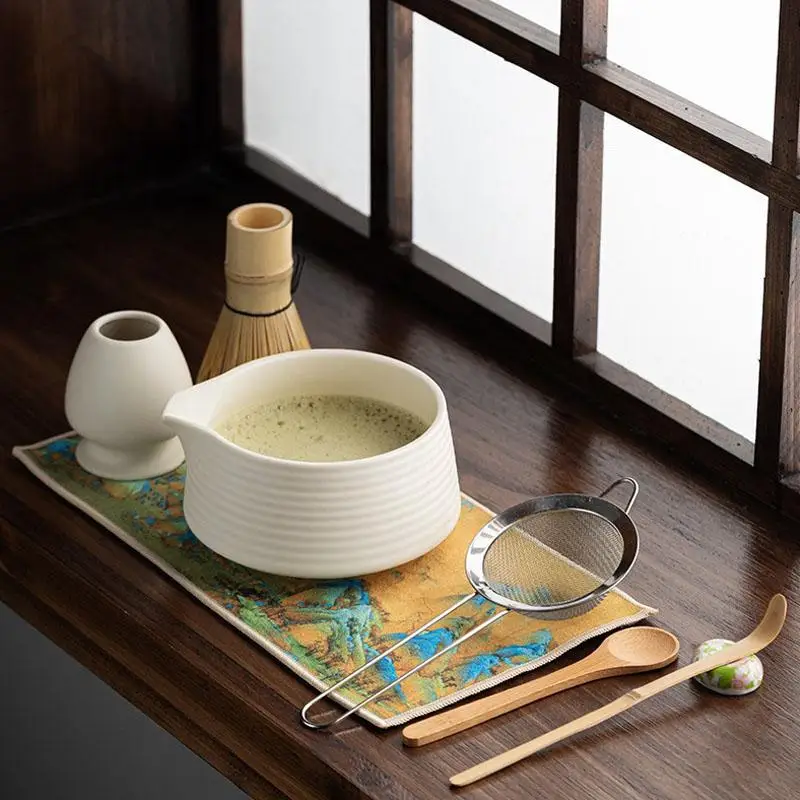

7/8-Piece Matcha Set Japanese-Style Matcha Tea Ceremony Ceramic Tea Bowls High-Quality Matcha Tool Set Can Be Used As A Gift