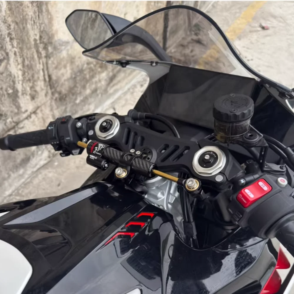 Suitable for ZONTES 703RR retrofit steering titanium ruler damper CNC aluminum alloy anti-slip head handlebar stabilizer ZT703RR