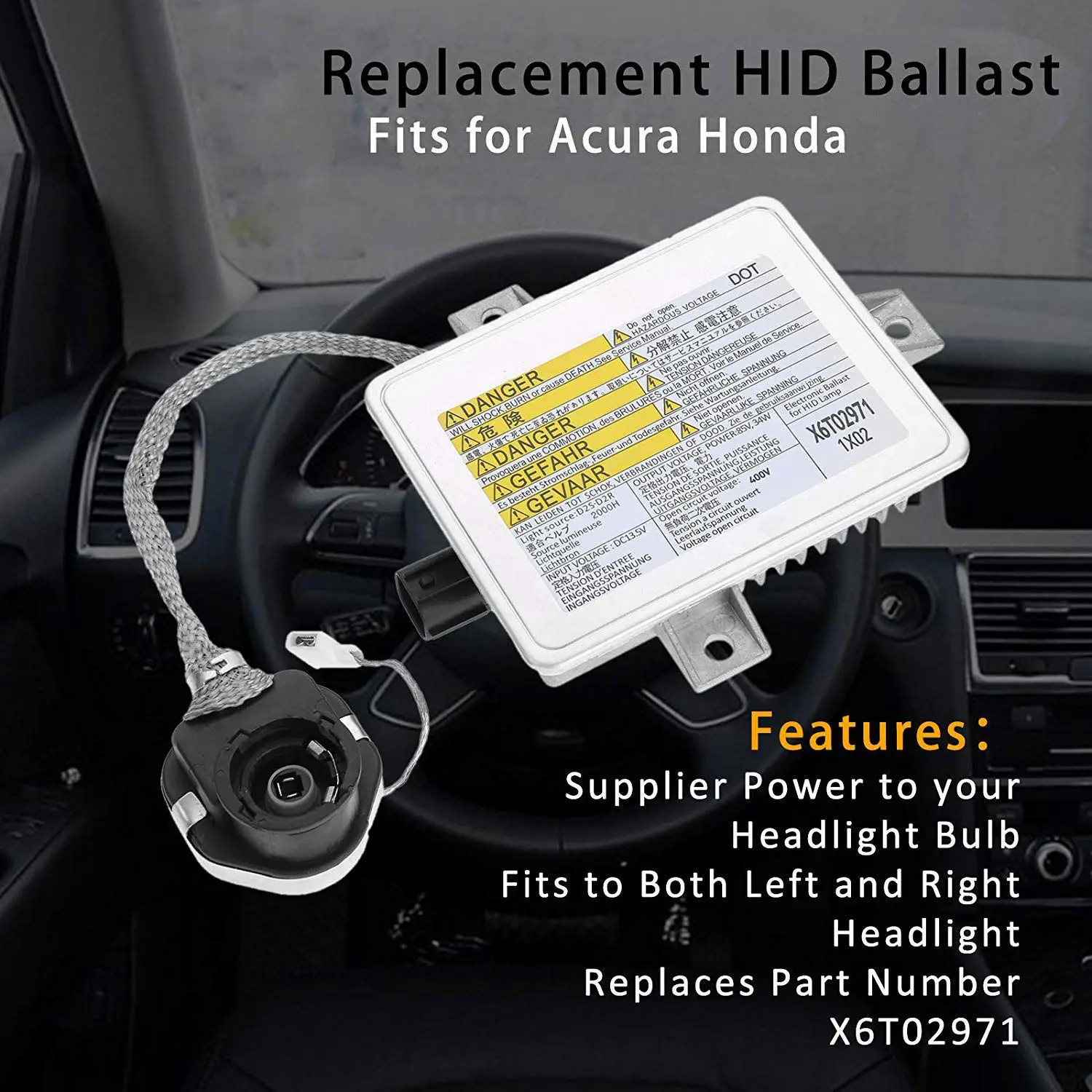 

NEW-W3T10471 X6T02991 33119-S0K-A10 Ксеноновый балласт для фар HID с воспламенителем и лампой D2S для Acura TL TSX Honda S2000 Accord Ma