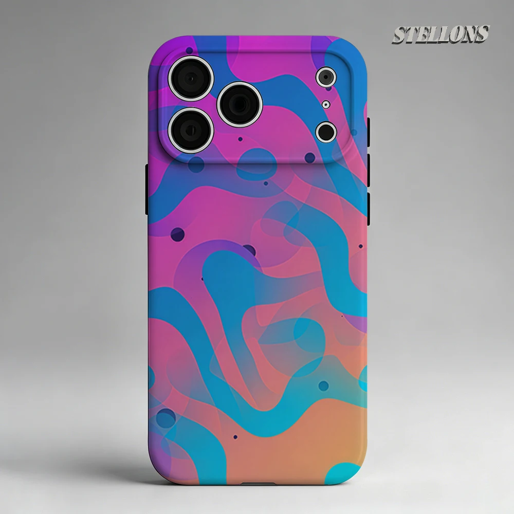 Gradient Fluid für iPhone 18 Must-Haves Handyhülle Doppelschichtige Rückabdeckung für Pro Max Plus Kompatibel mit iPhone 17 16 15 14 13