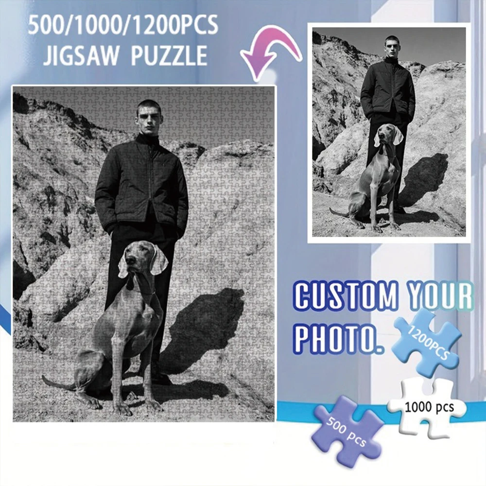 35/300/500/1000pcs Personalized Custom Photo Puzzle Family Photos Custom Gift Jigsaw Puzzle Jigsaw Board