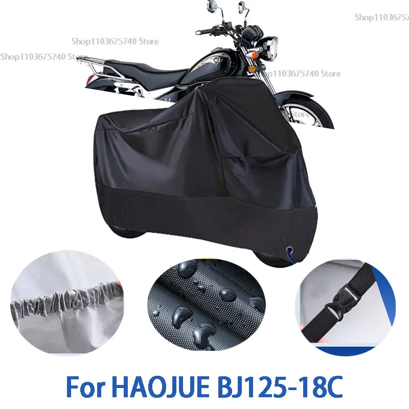 

Motorcycle Full Covers For HAOJUE BJ125-18C Car Outdoors Sun Protection Dust No Ear Thickened Oxford Clothcover Accessories