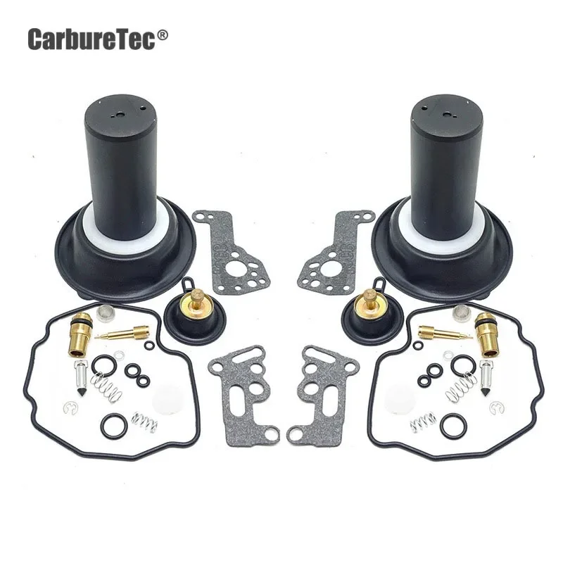 2 Sets Carburetor Repair Kit for Yamaha Virago 535 500 XV535 XV500 XV Carb Piston Plunger Cut Off Float Needle Rebuild Parts