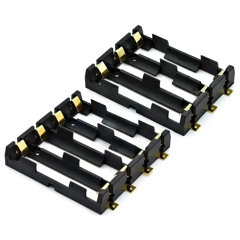 Caixa de bateria 18650 (3 seções, 4 seções), montagem SMT, montagem através do furo, suporte de bateria de chip, SMD