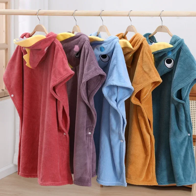 Cotton Bathrobe Boys Kids Thicken Winter Bath Robe Little Girls Dressing Baby Bath Towel Boy Girl