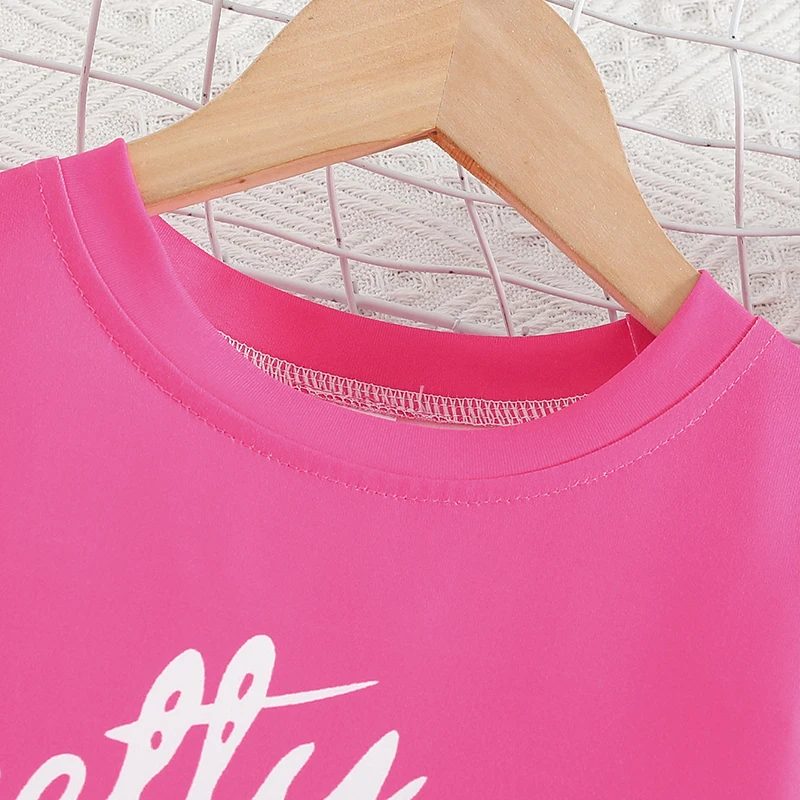 Spring Autumn Fashion Girl Clothing Set Cotton Long Sleeve Tops Floral Pants 2Pc For 4-8 Years Kids Birthday Present Child Suit