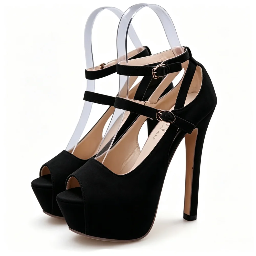Sandalias de Mujer, Elegantes y Sensuales, para Fiestas, Crossdresser, Verano, Primavera, Tacones Altos, Plataforma, Moda, Discoteca, Vestido de Noche, Zapatos de Boda