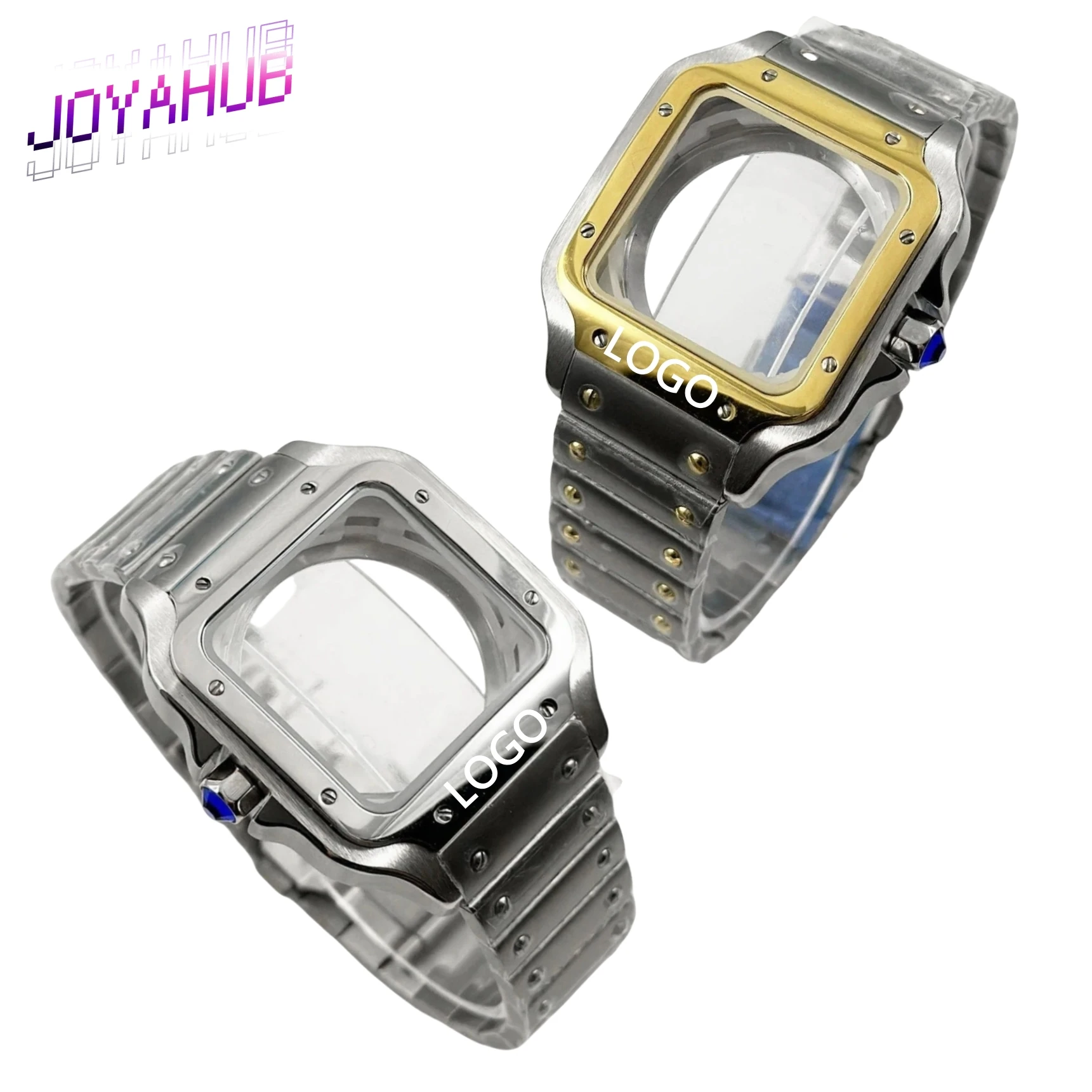 

Custom Logo NH35 38mm Square Watch Case with Watch Band Watch Accessories Modification Parts for 4R35 NH36 4R36 Movement
