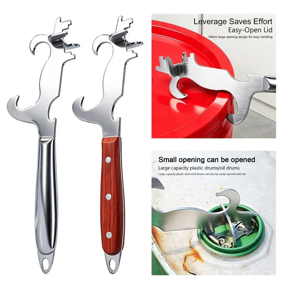 Universal Large Opening Paint Can Opener Thickened Design Stainless Steel Bucket Lid Wrench Multi-functional Labor Saving