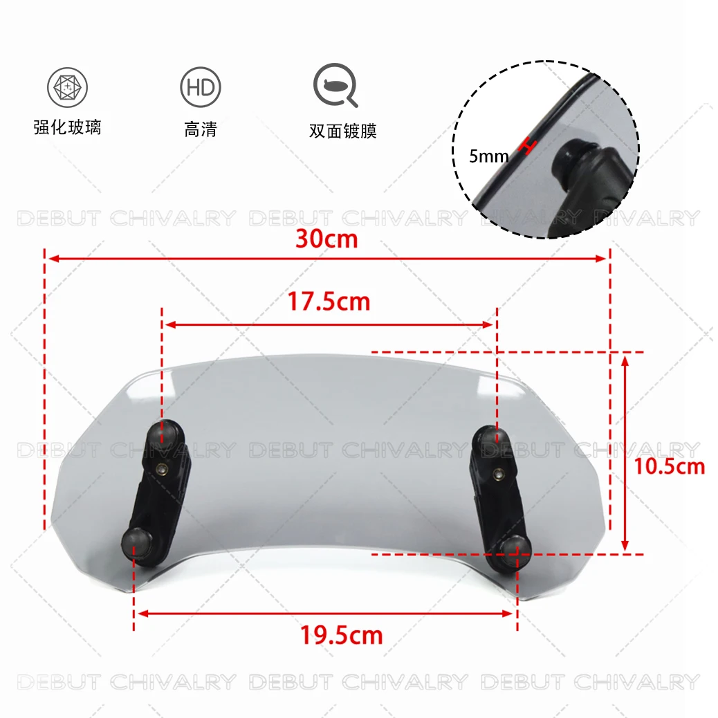Fit For BMW K1600GT K1600GTL K1600 GT GTL Motorcycle Accessories Adjustable Clamp-On Windscreen Wind Deflector Spoiler Extension