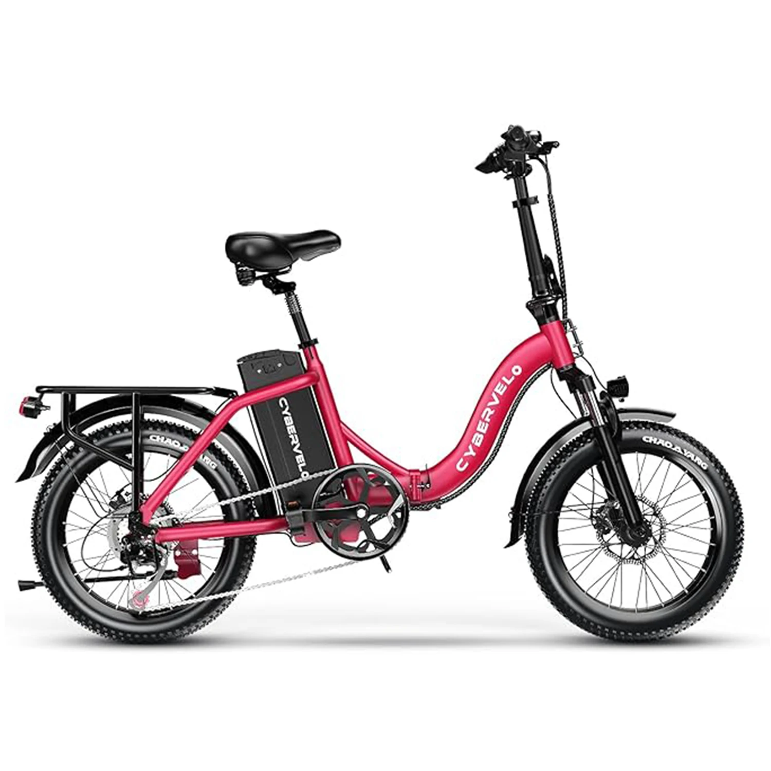 Cybervelo 1000W Electric Bike for Adults 48V 20.8Ah Large Removable Battery Foldable 20 Inch Fat Tire Urban Commuting Mars700