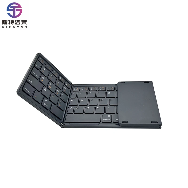 

Трехстворчатая клавиатура BT 3-складная мини-перезаряжаемая клавиатура BT с сенсорной панелью для планшетного ПК, мобильного телефона