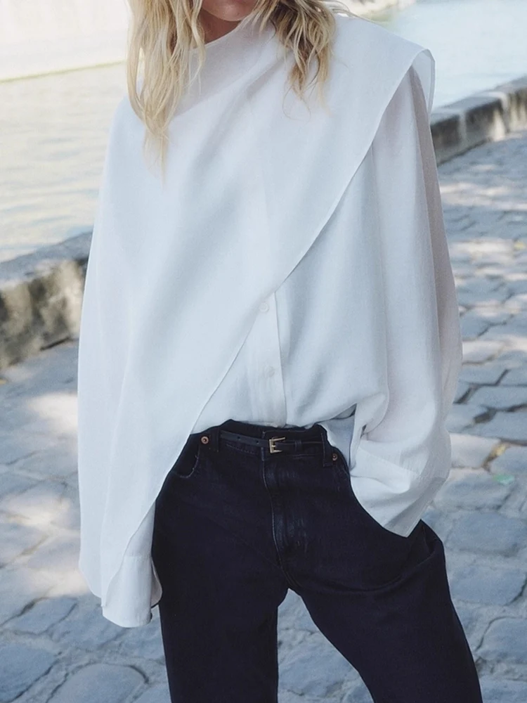 เสื้อคลุมแขนยาวสไตล์ยุโรปและอเมริกา แฟชั่นฤดูใบไม้ร่วงใหม่ ดีไซน์เสื้อผ้าผู้หญิงลำลองอเนกประสงค์