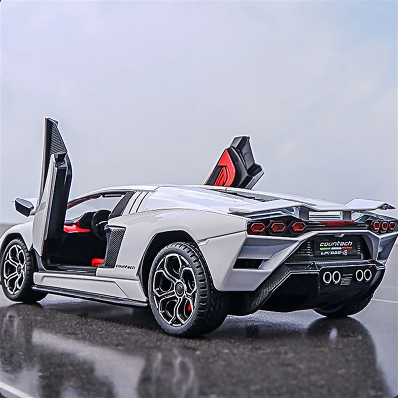 1:24 Countach LPI800-4 Alloy Sports Car Model Diecasts & Toy Vehicles Metal Race Car Model Simulation Sound Light Kids Toy Gifts