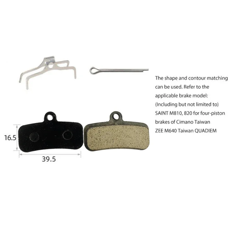 4 Pairs Resin Bicycle Disc Brake Pads for SHIMANO Saint BR-M810 M820 Zee M640 XTR-M9120 Deore XT BR-M8020 M8120 M6120 BR-MT420