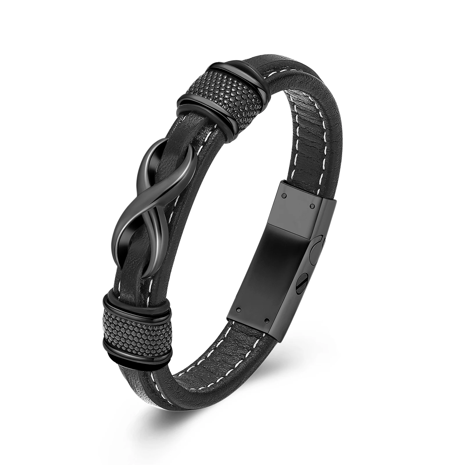 Cremation Bracelet for Ashes Infinity Leather Bangle for Men Women Urn Bracelets Memorial Jewelry Loved Ones Funeral Keepsake