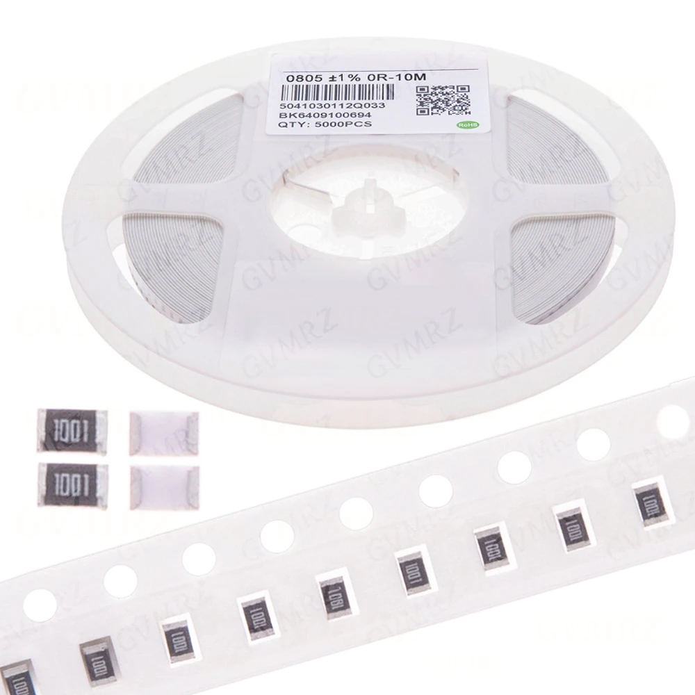 1Reel 5000pcs 4.7K 10K 47K 100K 0 10 100Ohm  0805  1%  percenta SMD  0 ohm ~ 10M ohm chip resistor 0 10R 100R 220R 330R 470R 1K