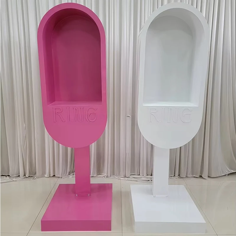 

White Red Pink Black SMOOTH Recording Phone Booth for Weddings Parties Audio Guestbook Stand With 'Marry Me' Message Box Packed