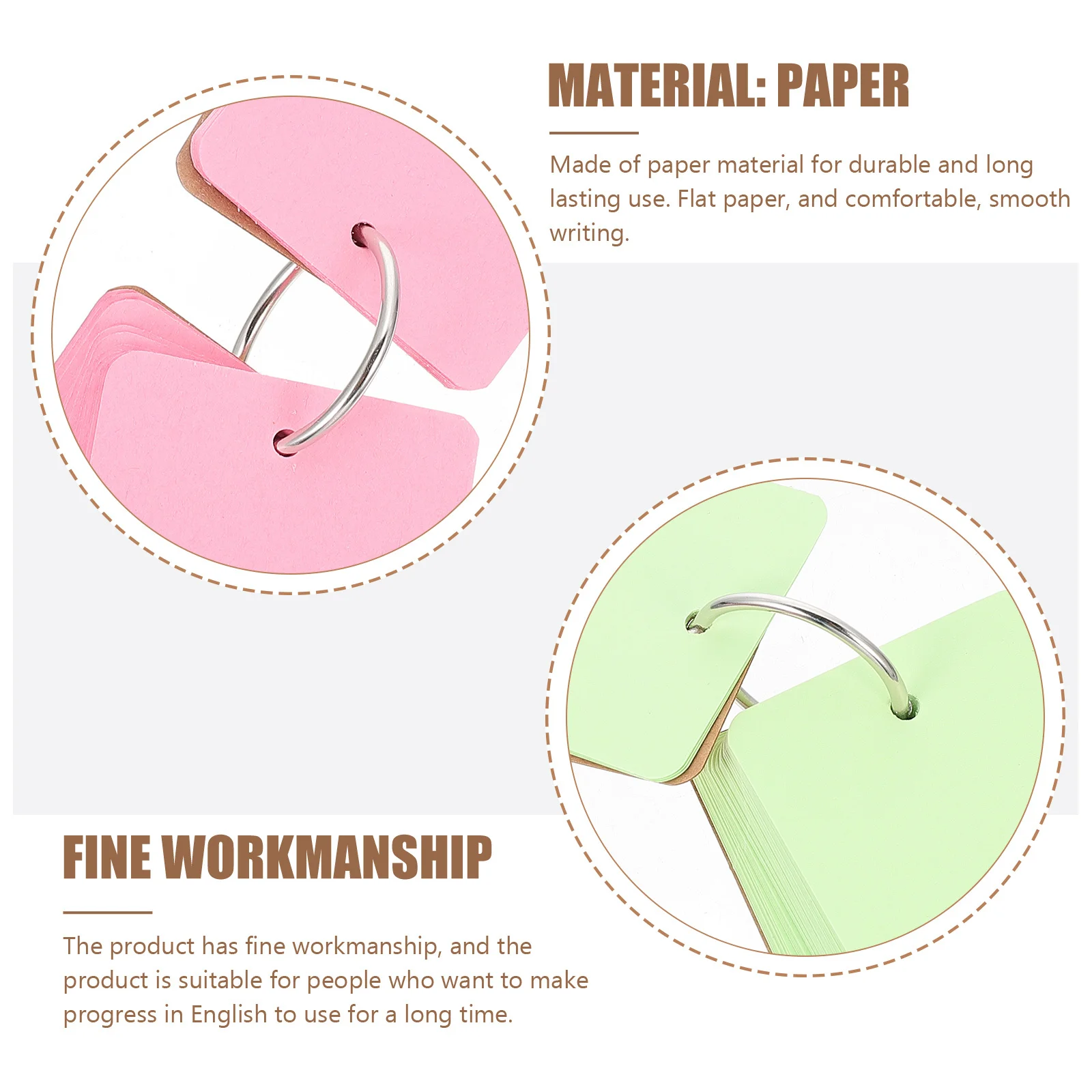 

7 set Blank Paper Cards Flat Diy Note Pads For Studying English Words Flashcards Loose-Leaf Memo Cards Stationery Printing