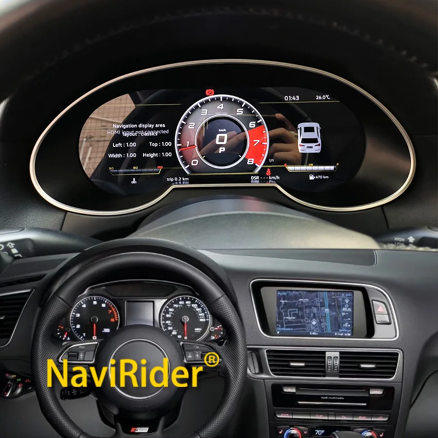 LCD Instrument Panel For Audi Q5 2009-2018 Cluster Digital Dashboard Clock GPS Speedometer Tachometer Odometer Virtual Cockpit