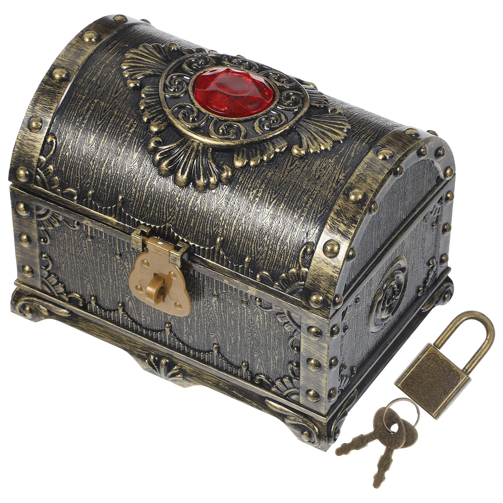 

Treasure Chest Ornaments Jewelry Boxes Plastic Retro Sundries Organizer Child Toy
