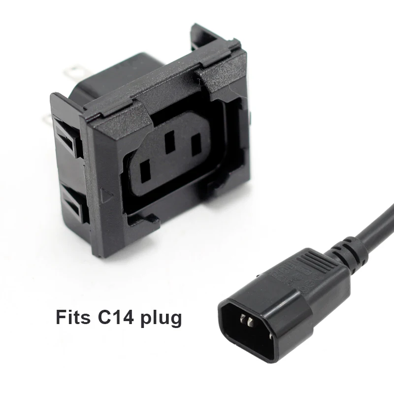 1 Pcs Rode Iec 320 C13 Afsluitbare Pdu Vergaarbak Outlet Sockets Voor Uitbreiding Netsnoeren