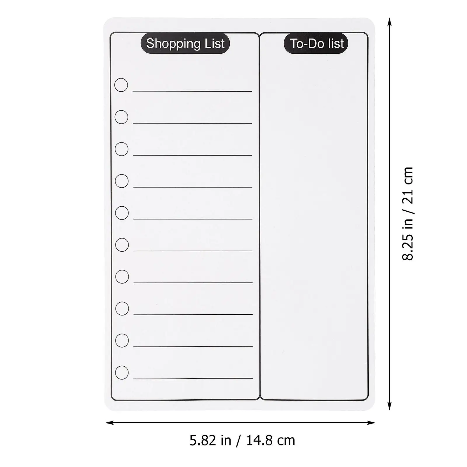 Magnetic Dry Erase Board Fridge Notepad Rewritable Whiteboard for Shopping List Planner Magnetic Note Pad Simple Design